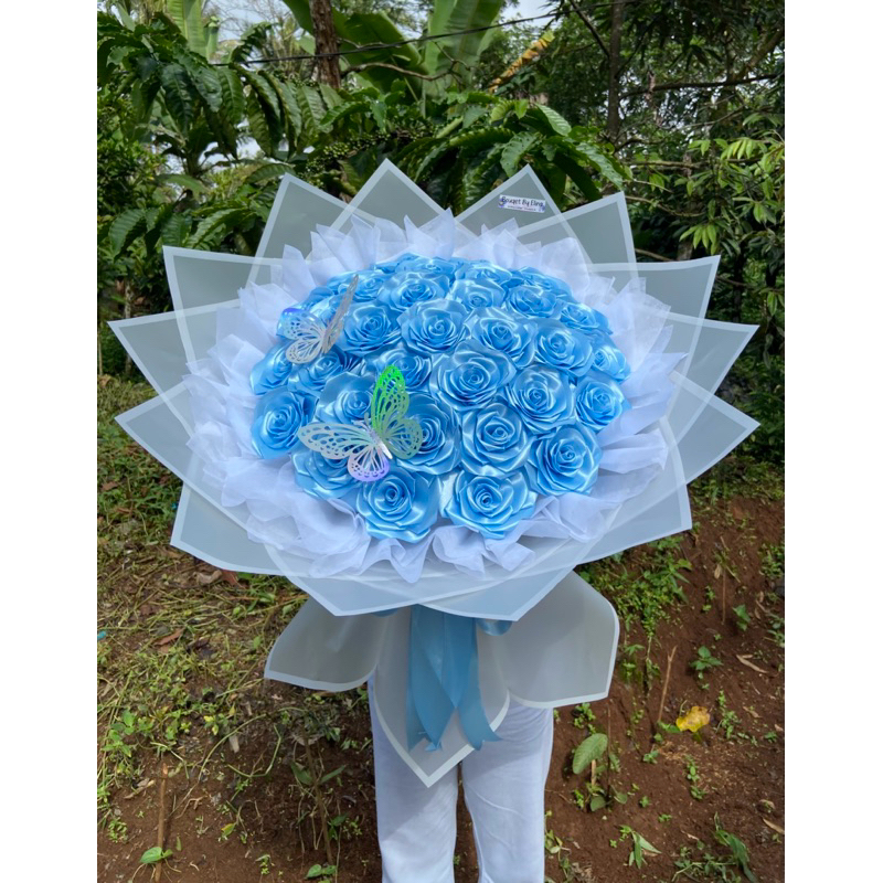 Buket Bunga Satin Jumbo