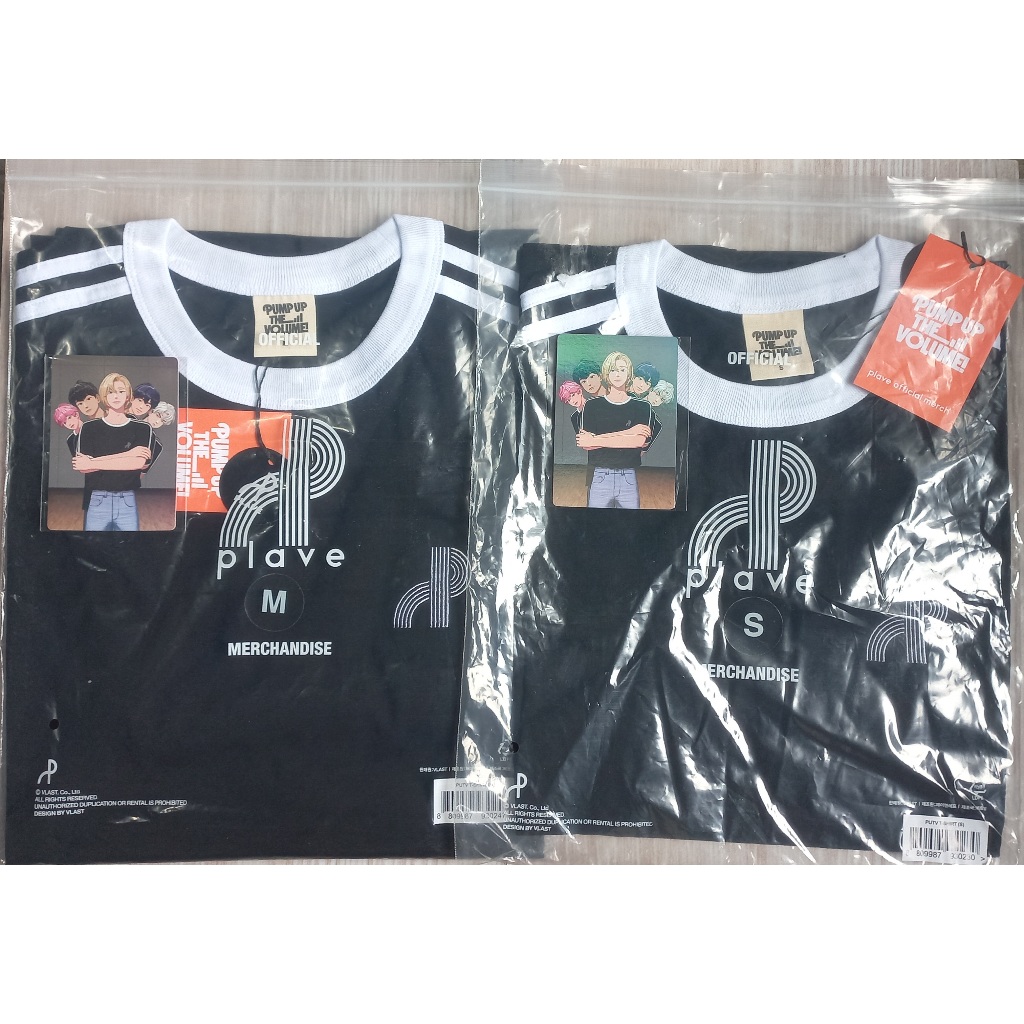[READY] Official Merch PLAVE PUTV RINGER T-SHIRT (M) + BIG POCA HOLOGRAM