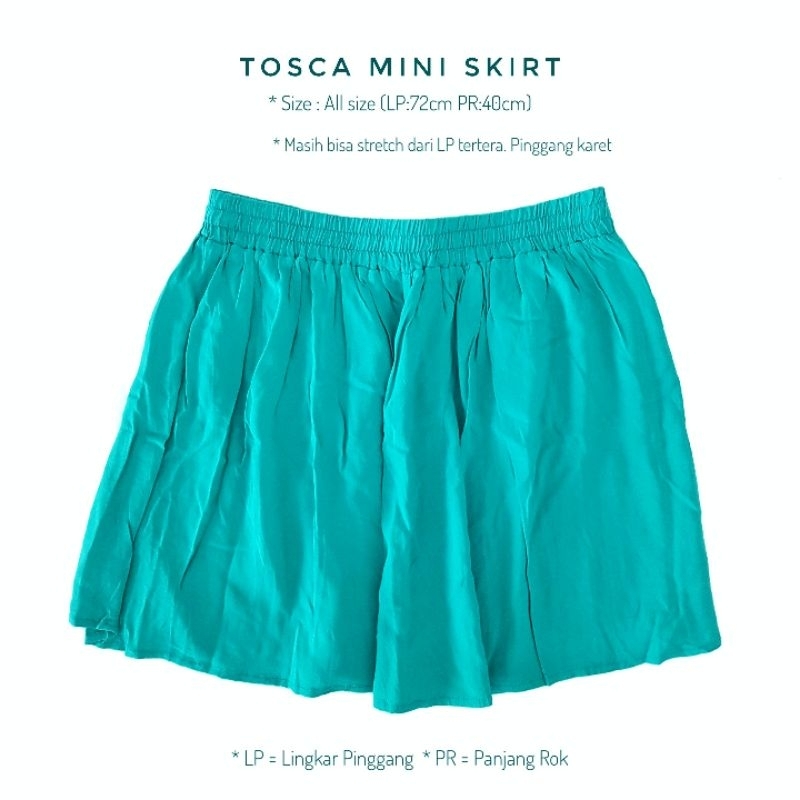 FOREVER 21 TOSCA MINI SKIRT/ROK MINI HIJAU TOSCA WANITA (WOMEN)