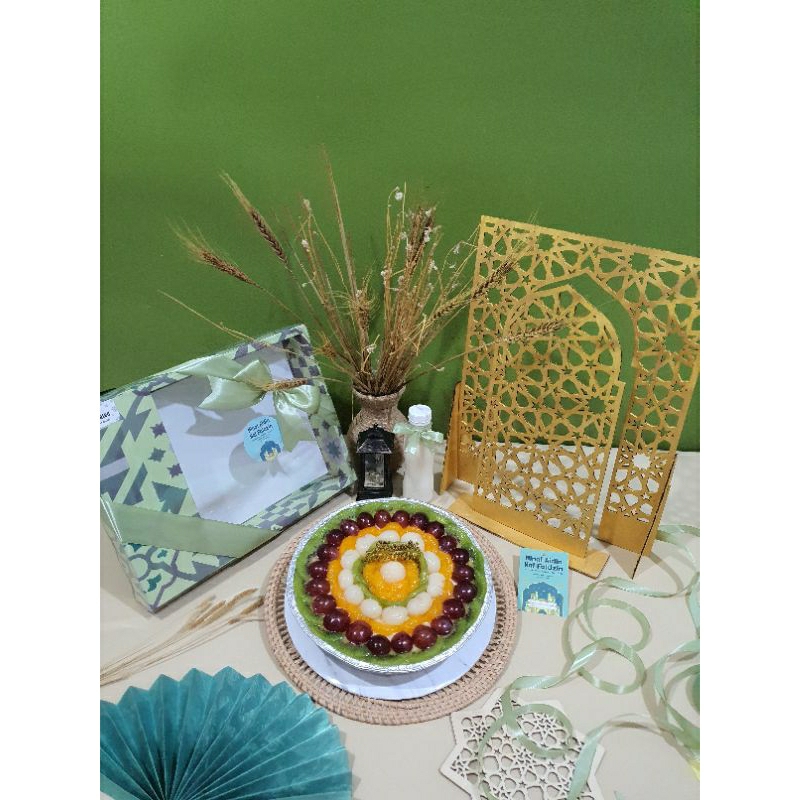 

hampers pudding susu vanilla topping buah