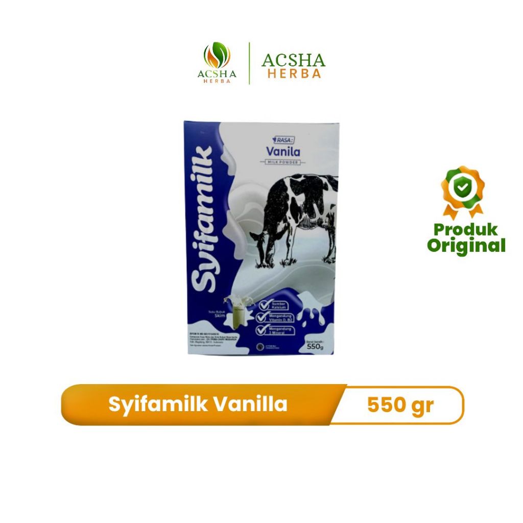 

Syifamilk Vanilla - Susu Sapi Untuk Diet Susu Penurun Berat Badan - 550 Gram