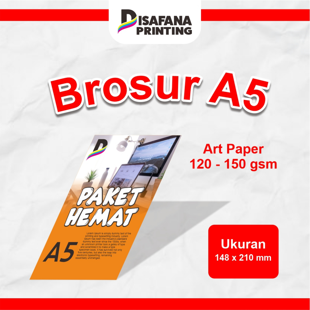 

Cetak Brosur A5 1 sisi / 2 sisi (50 Lembar)