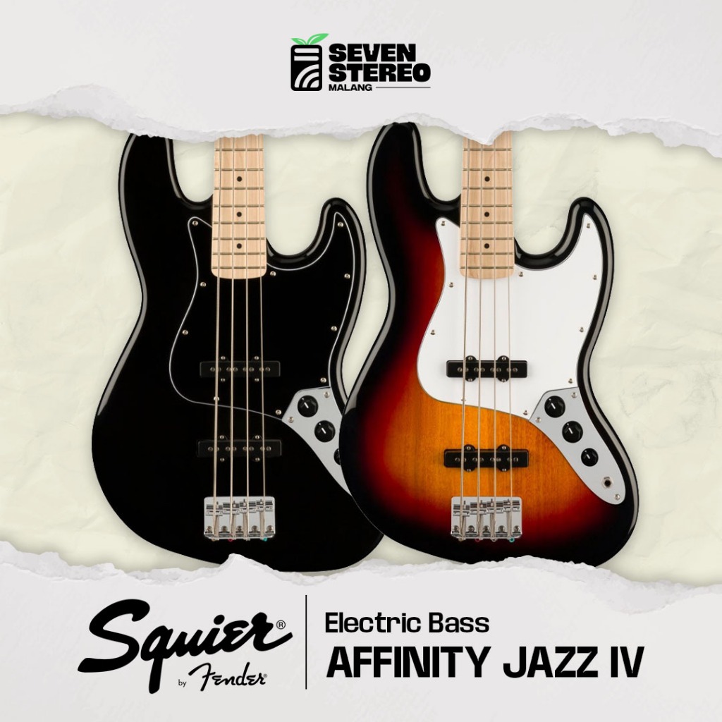 Squier Affinity Series Jazz Bass 4 Strings - Gitar Bass Electric Elektrik Squier by Fender