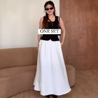 setelan vest dan rok skirt wanita import bangkok