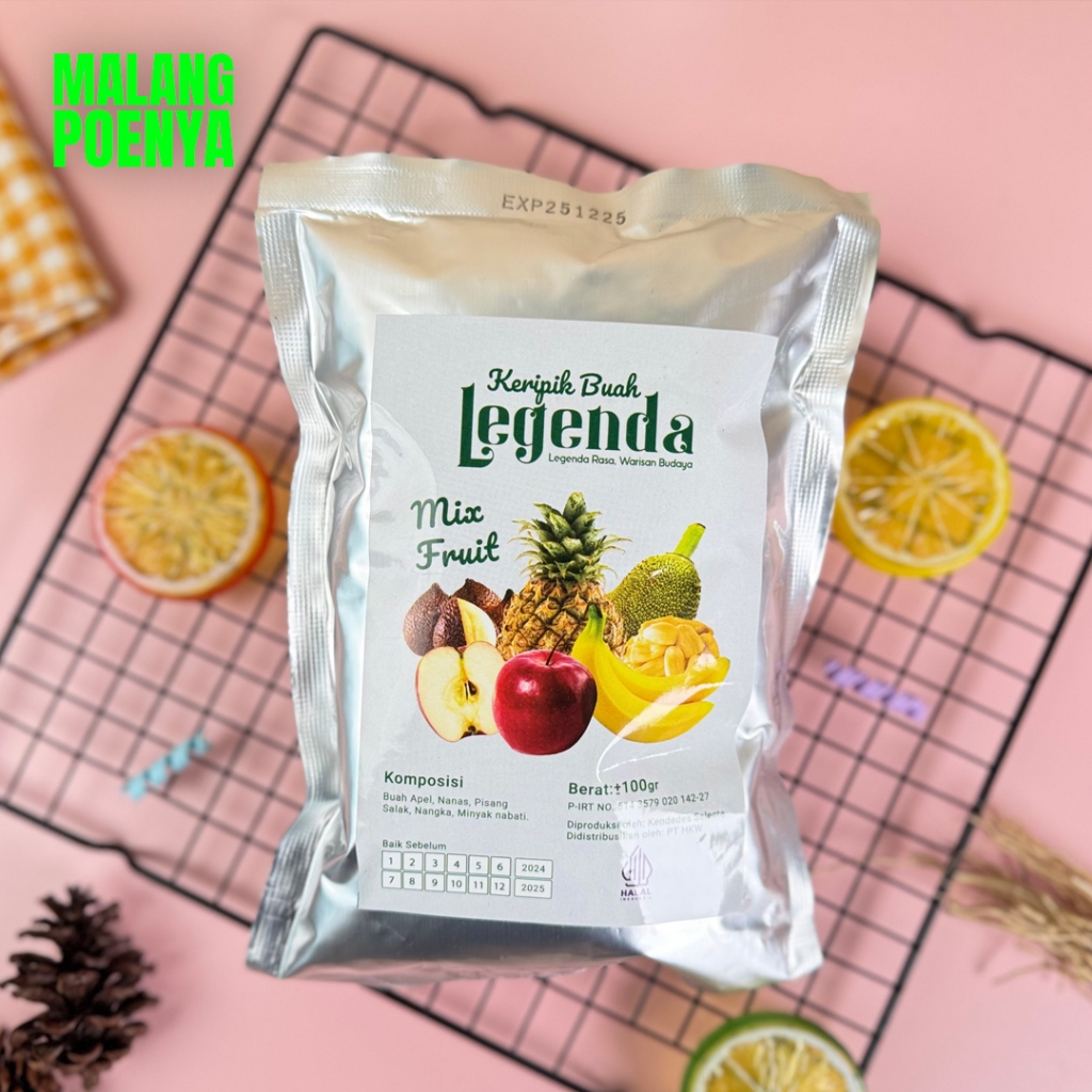 

KERIPIK BUAH PREMIUM - Keripik Buah Mix Legenda 100gr I Keripik Buah Khas Malang I Keripik Buah Malang I Buah Kering