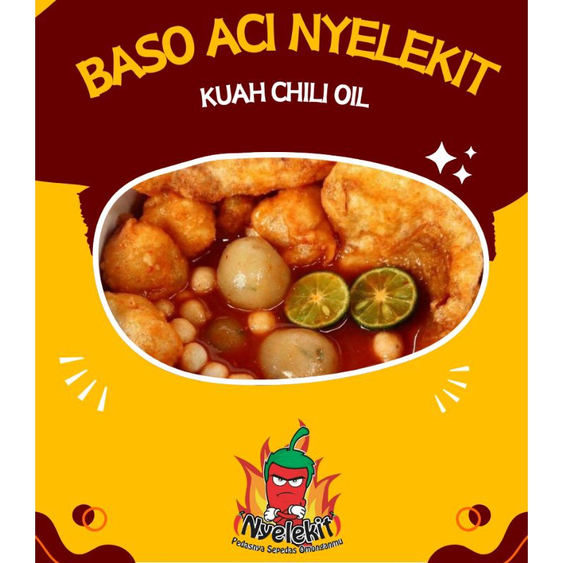 

Baso Aci Pedas Nyelekit kuah chili oil