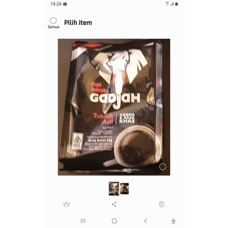 

KOPI TUBRUK GADJAH KEMASAN POUCH 60GR