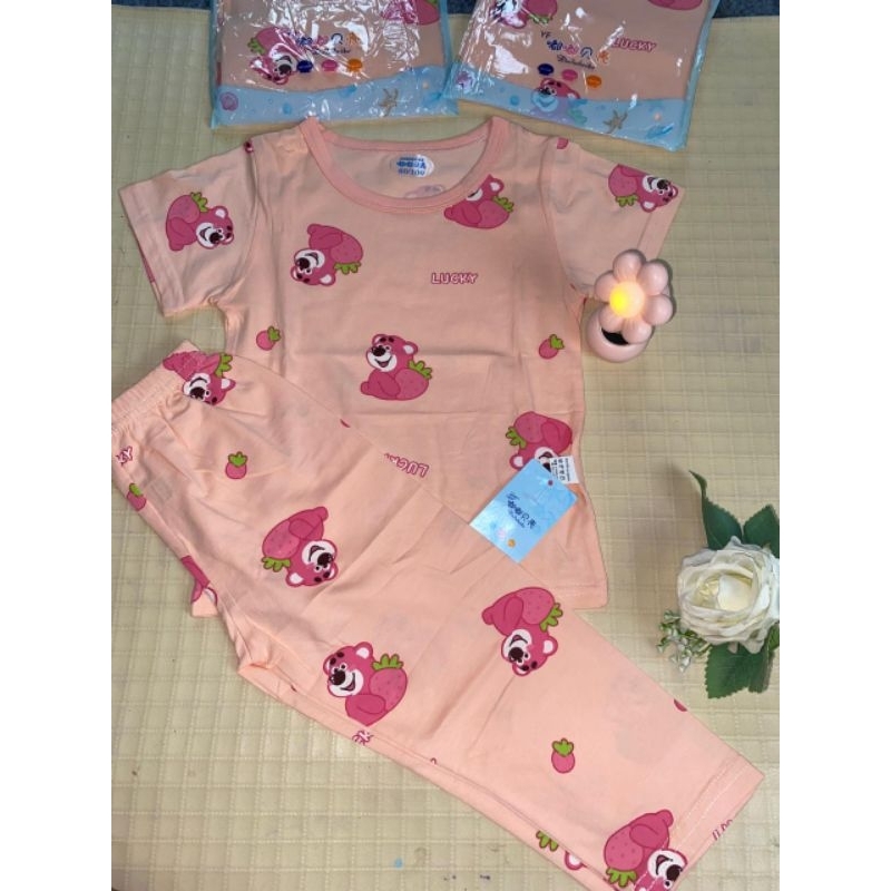 Piyama anak perempuan import-piyama lotso-piyama import-piyama anak perempuan