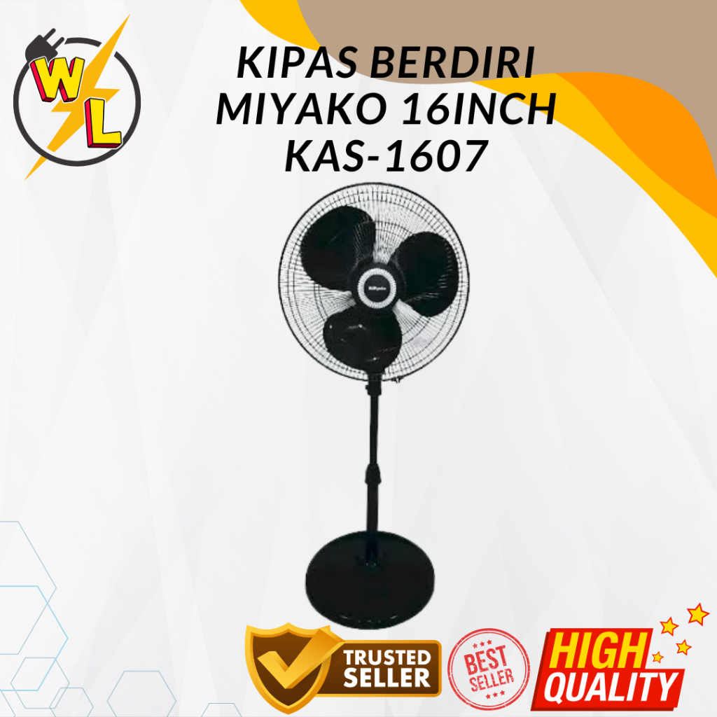 KIPAS BERDIRI MIYAKO KIPAS ANGIN BERDIRI MIYAKO 16 INCH STANDFAN 16 INCH KAS-1607 MIYAKO MURAH MEDAN