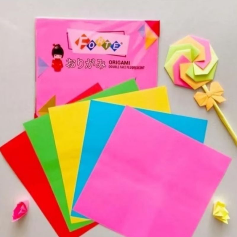 

Origami /Kertas Lipat Forte Double Face Fluorescent 1pack