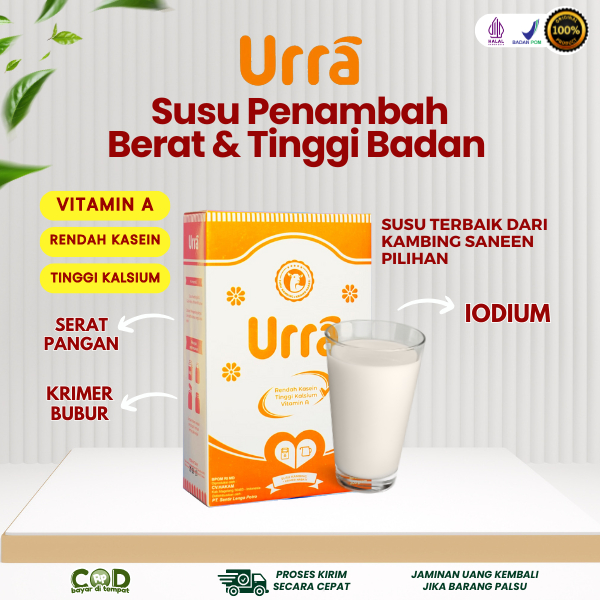

SUSU URRA Original Susu Penambah Berat Badan Anak | Susu Kambing Saneen Halal BPOM Original