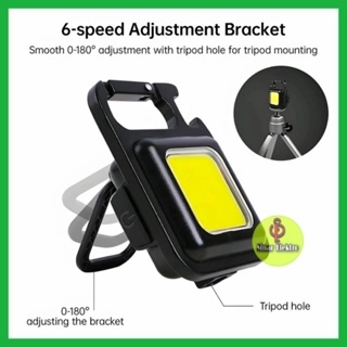 MINI SENTER COB RECHARGEABLE KEYCHAIN LIGHT / SENTER MINI COB  CAMPING PORTABLE