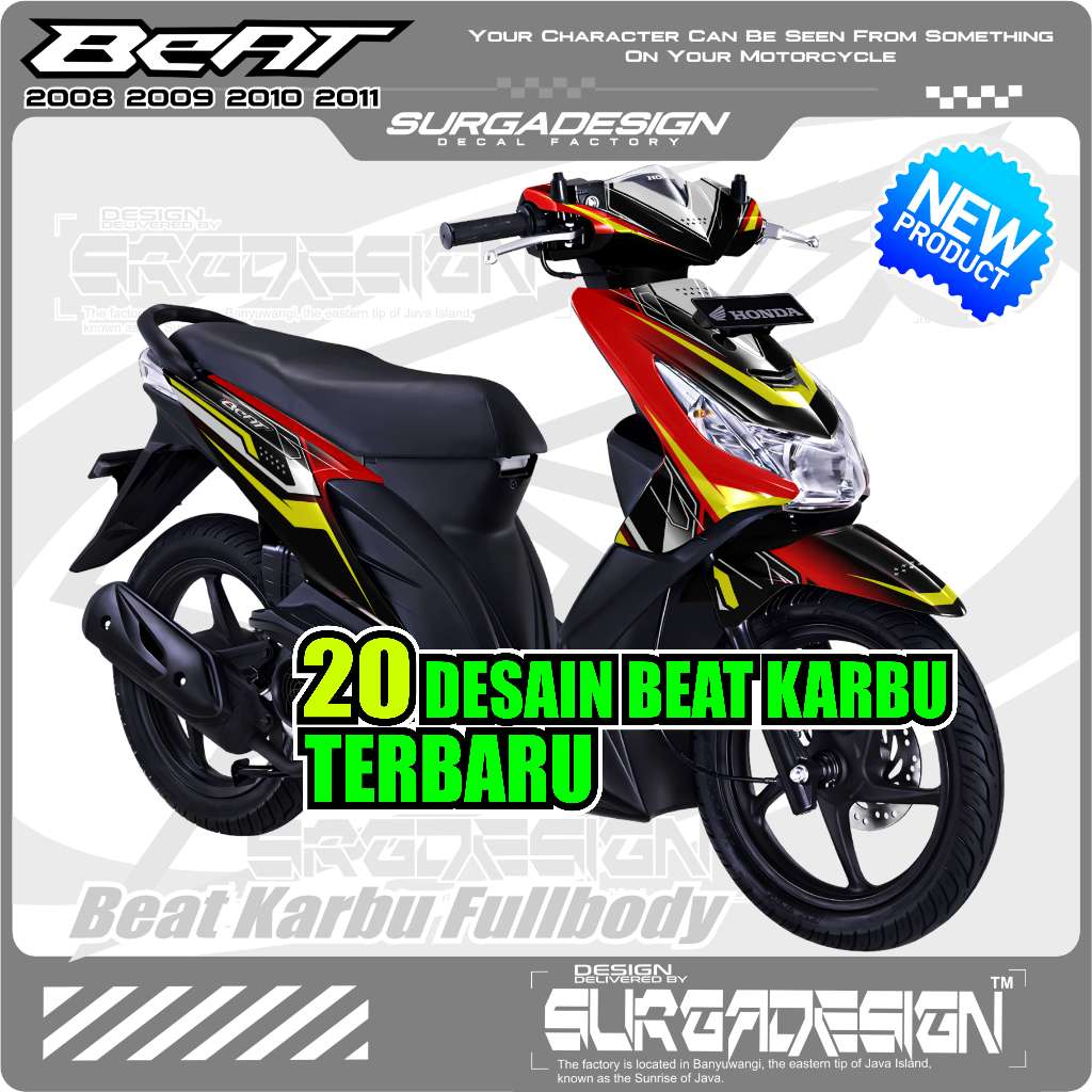 DECAL BEAT KARBU, DECAL BEAT KARBU FULL BODY, DECAL BEAT KARBU FULL ROAD RACE, STICKER BEAT KARBU