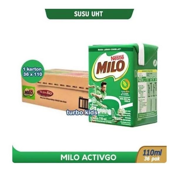 

Susu UHT Milo Active GO 110 ml Coklat 1 Karton isi1 36 pcs