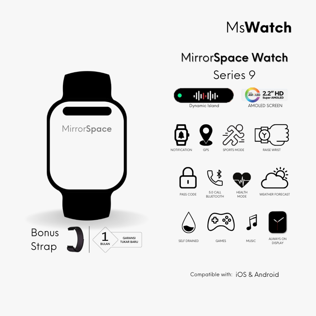 MirrorSpace Watch 9 with Dynamic Island