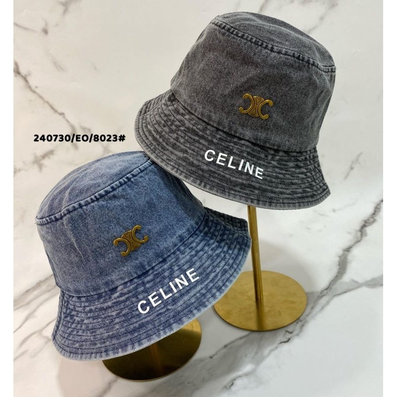 Topi Pria Wanita Cowok Cewek Ce Line Bucket Jeans