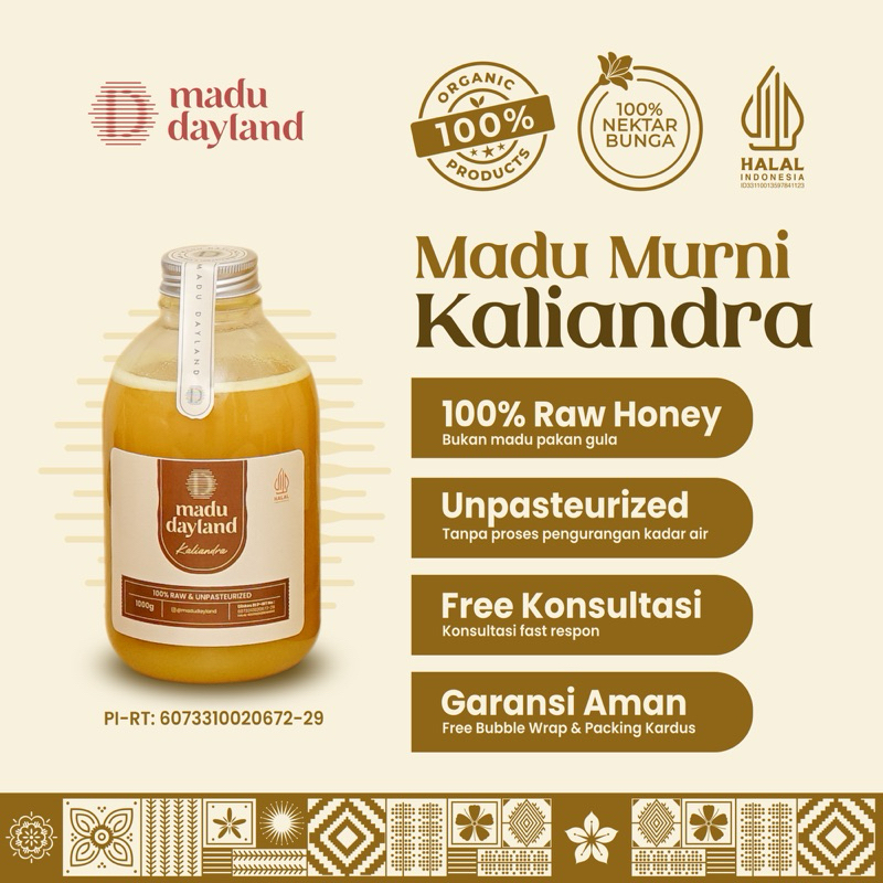 

Madu Murni Nektar Kaliandra Madu Dayland 100% Raw Honey