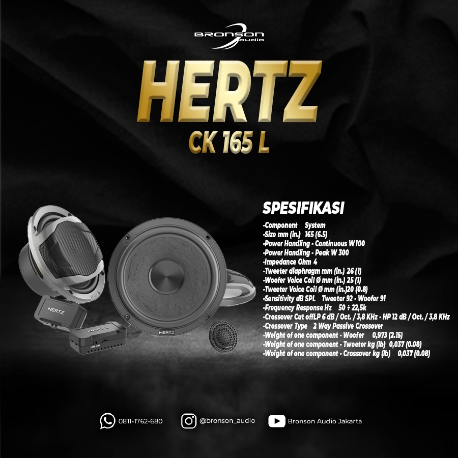 SPEAKER HERTZ CK 165 L