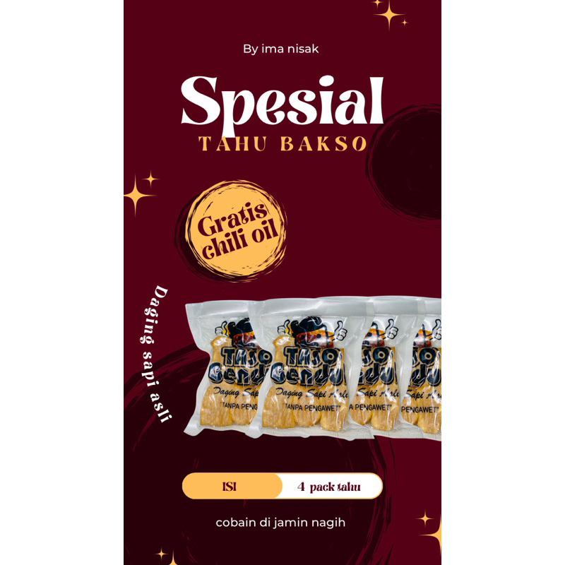 

Tahu Bakso Daging Premium ( 4 Pack )