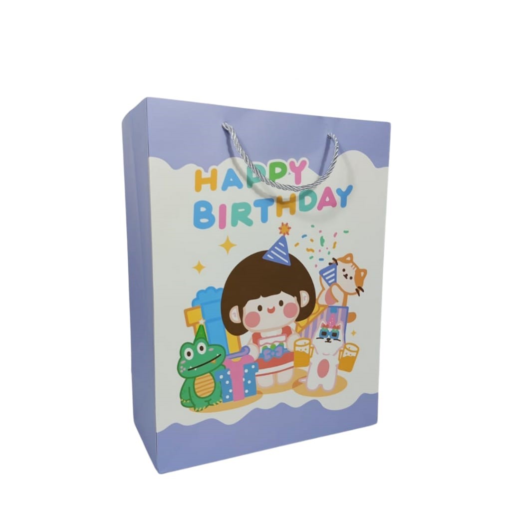 

Papper Bag 33×25 Cm / Papper Bag Happy Birthday / Papper Bag Motif - Perlengkapan Pesta