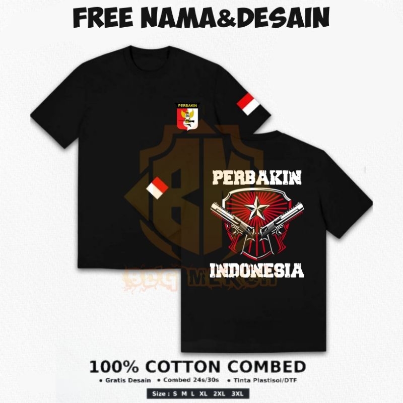 Kaos Perbakin Lengan Pendek / Kaos Perbakin / Kaos Pria Wanita / Kaos Costume / Baju Perbakin Indone