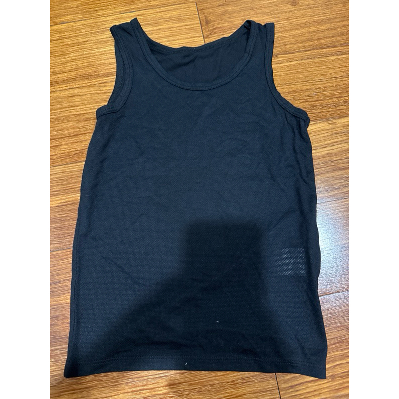 uniqlo tanktop anak airism 110 black dalaman preloved like new