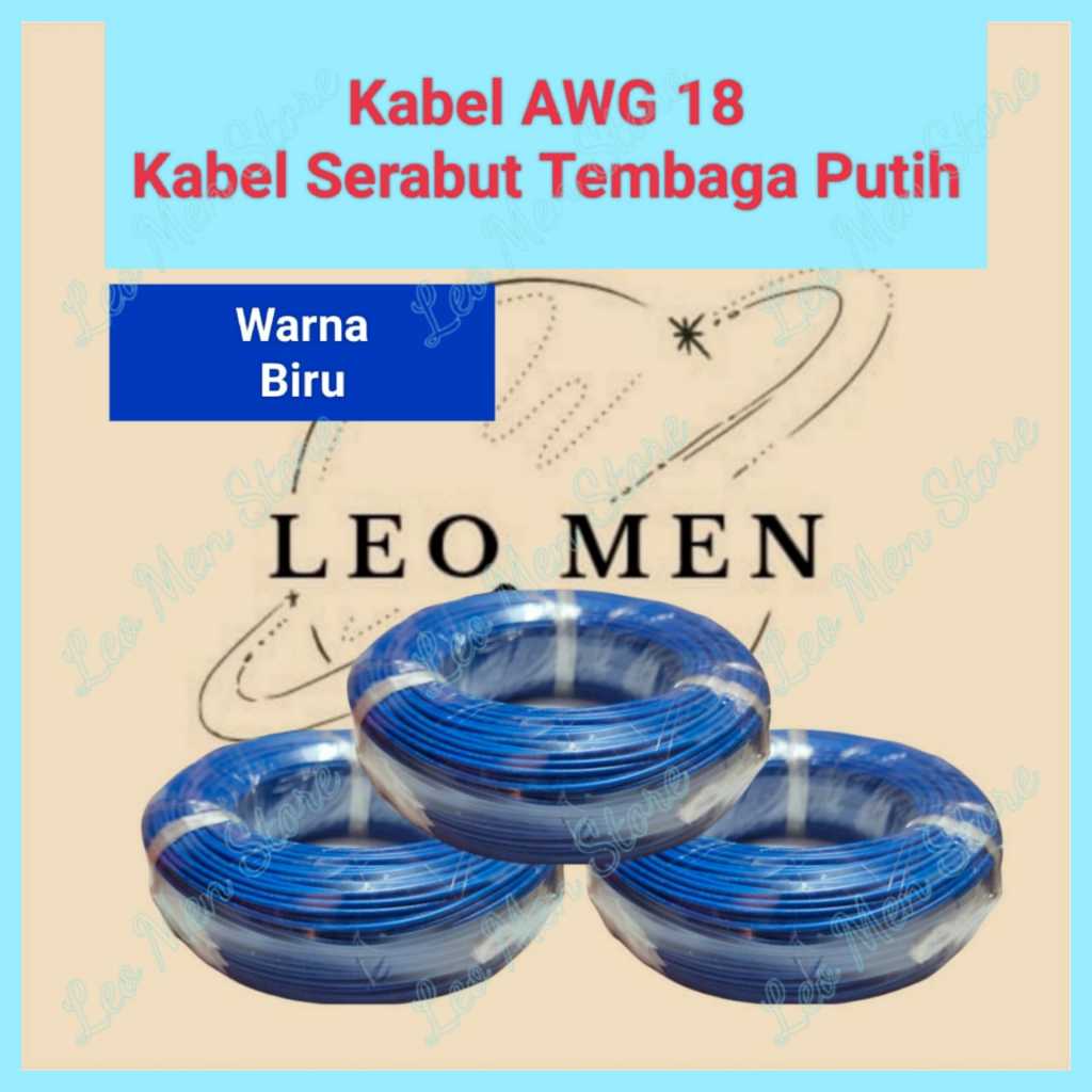 Kabel AWG 18~Kabel Serabut AWG 18~TINNED CU~Tembaga Putih~BIRU