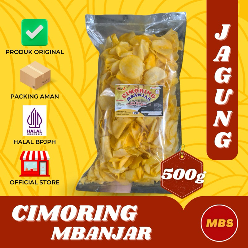 

CIMORING MBANJAR JAGUNG MANIS GURIH RENYAH - 1/2 Kg / 500g - MUBAROK SNACK