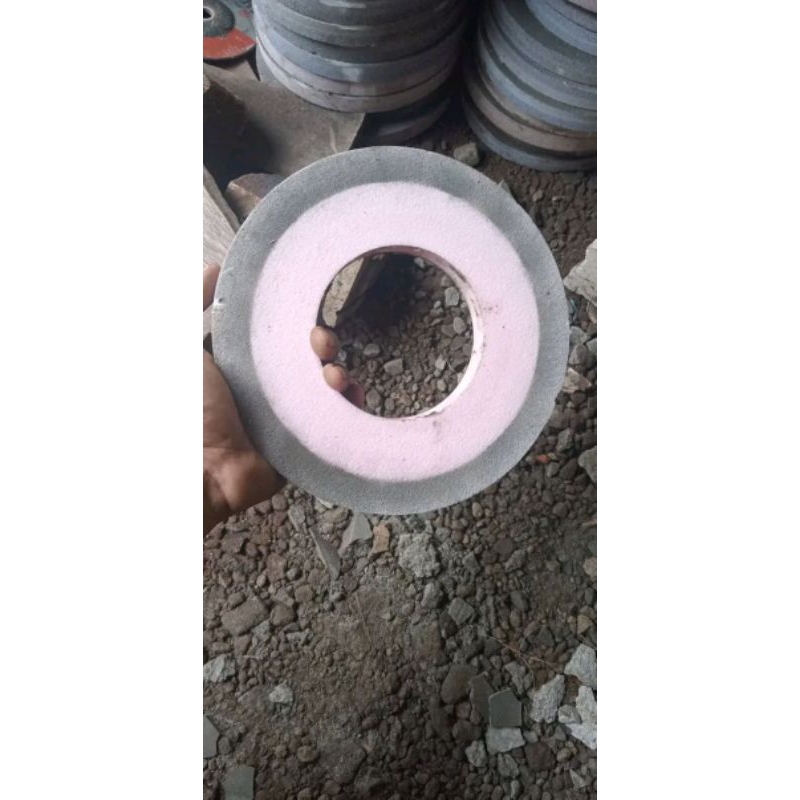 Batu Asah Corondum Pink Grit 250 Utuh untuk asah pisau batu asah