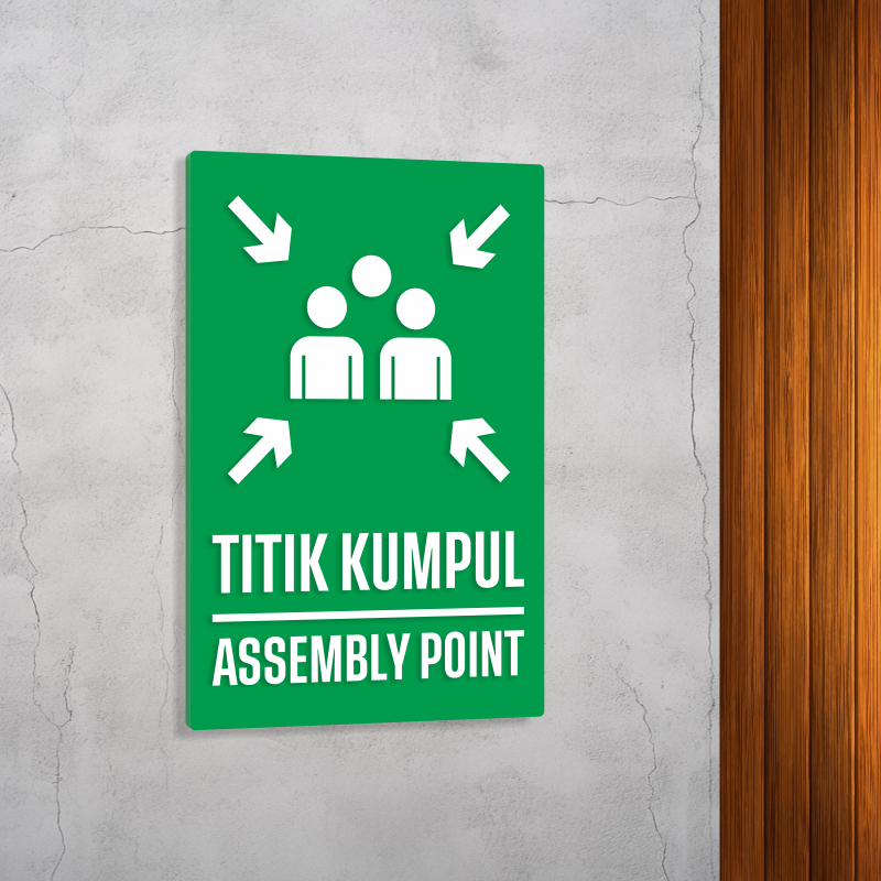 

Sign Board Acrylic Titik Kumpul, Akrilik Plang Titik Kumpul 20x30cm