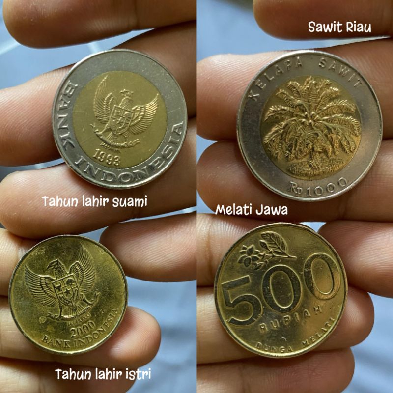 Uang koin 1000 kelapa sawit tahun 1993