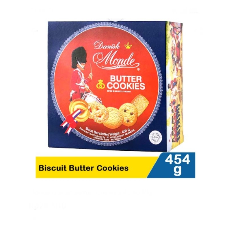 

Monde Biscuit Butter Cookies 454 gram Kaleng