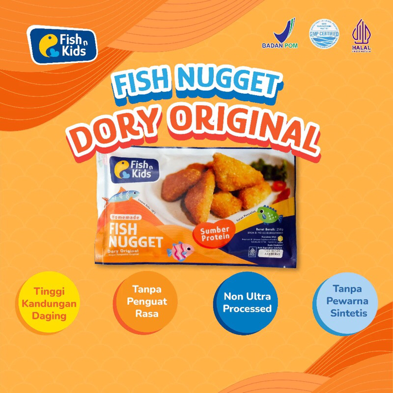 

HEALTHY FROZEN FOOD / FISH N KIDS / NUGGET IKAN DORY 250 gram