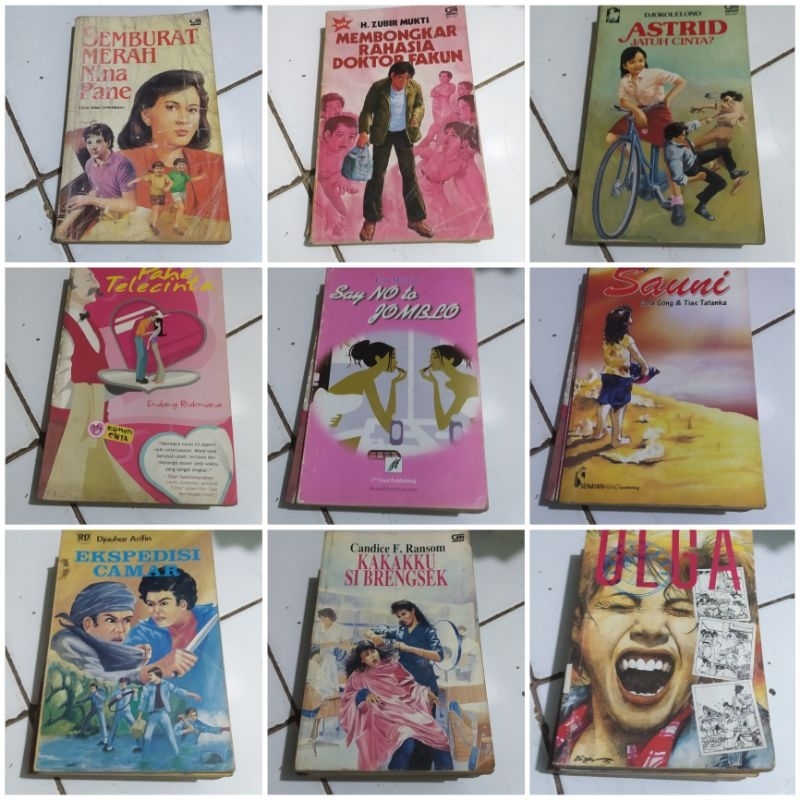 Novel Kakaku si . Olga. ekspedisi camar. Mimpi sauni. Say no to jomblo.Pahe telecinta. astrid. membo