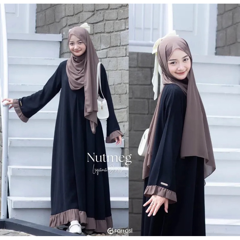 Liyana Syar’i Gamis Anak Tanggung Perempuan Bahan Ceruty Babydoll Pluss Phasmina Dari Usia 9-17 Tahu