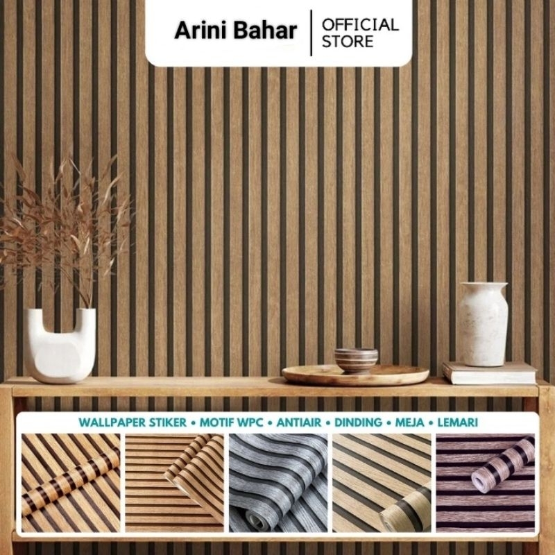 Wallpaper motif Wood 3d wallpaper sticker kayu wallsticker viral 3d motif
