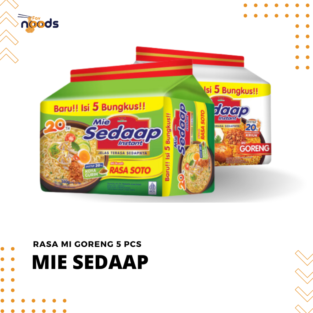 

Paket Mi Sedaap 5 Pcs – Rasa Soto/Goreng Gurih, Nikmat, Bikin Nagih!