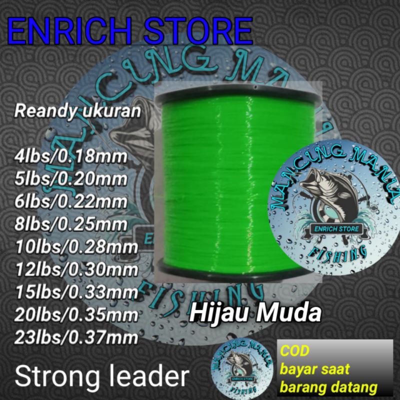 senar pancing kuat 20kg anti keriting dan mudah tenggelam