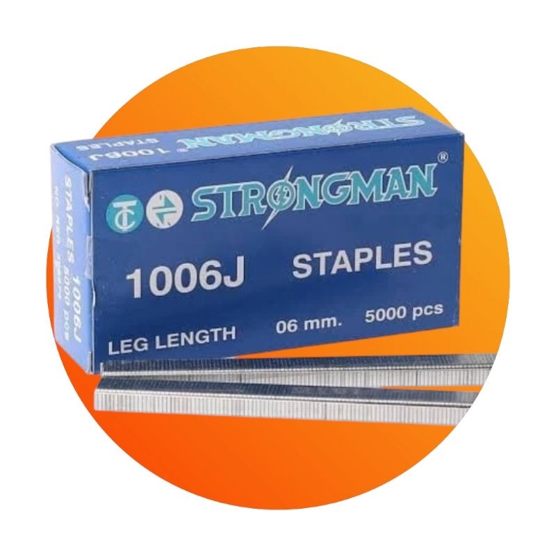 

Strongman Isi Staples 1006J / PAKU STAPLES TEMBAK U 6mm 1006J Strongman