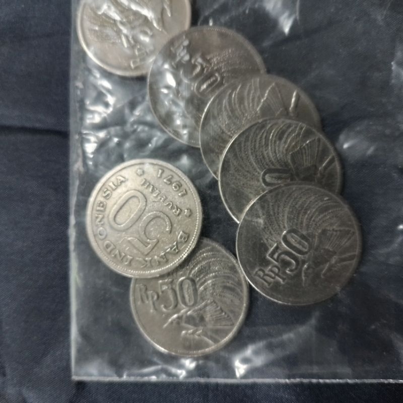 koin koleksi 50 Rupiah 1971 nikel