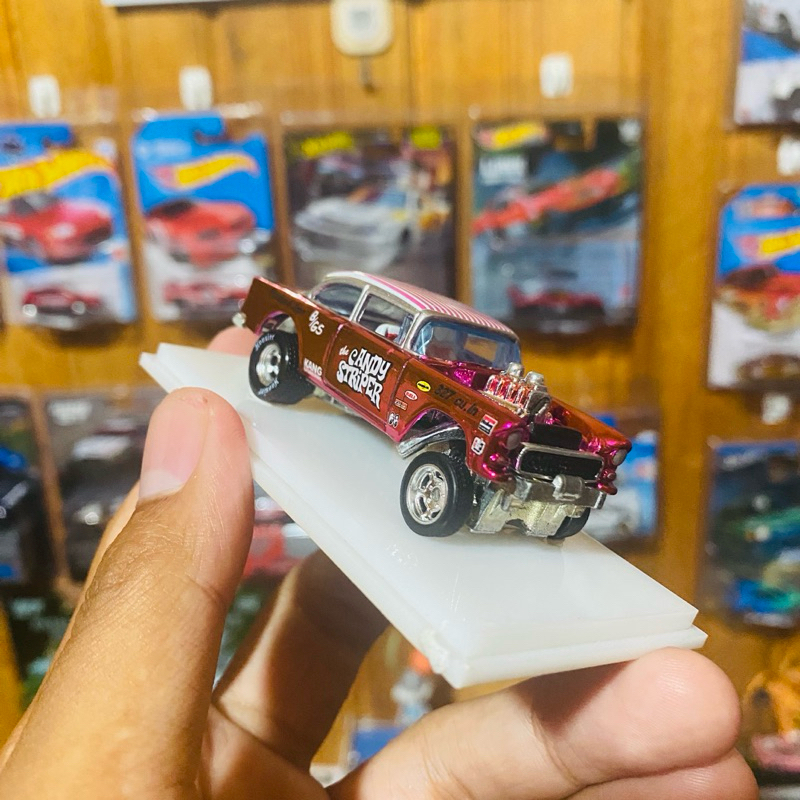 Hot Wheels Candy Striper Pink Rlc 55 Chevy Bel Air Gasser Custom