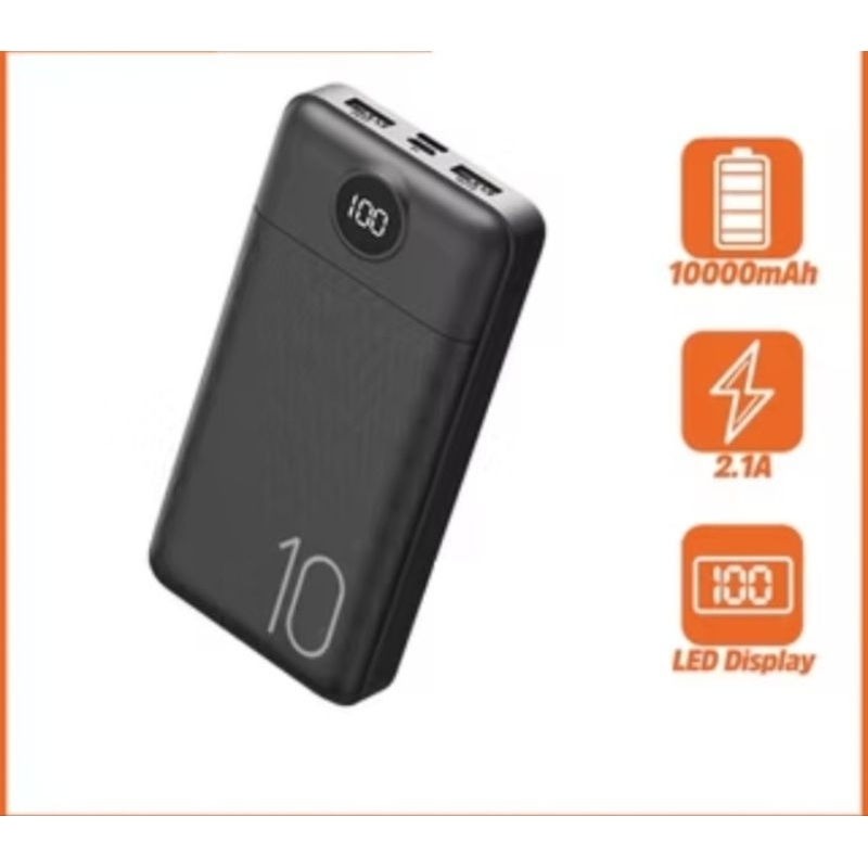 Powerbank Basike 10000mAh Real Kapasitas LED Display