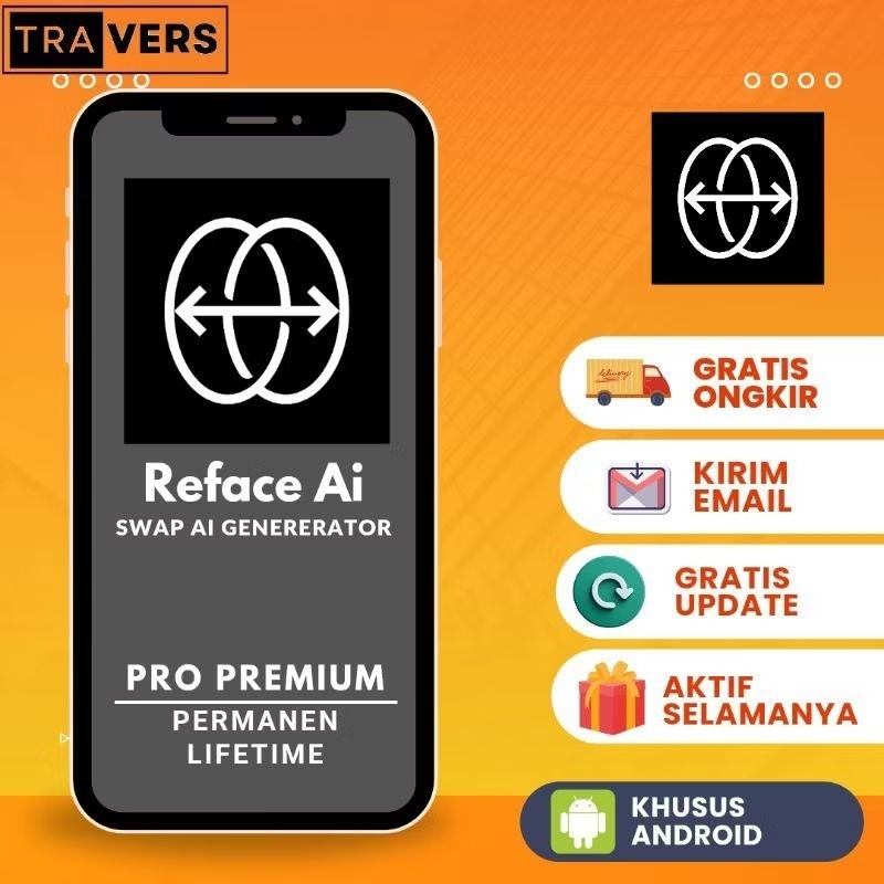 Reface AI Premium Pro Lifetime Permanen - Aplikasi AI Wajah