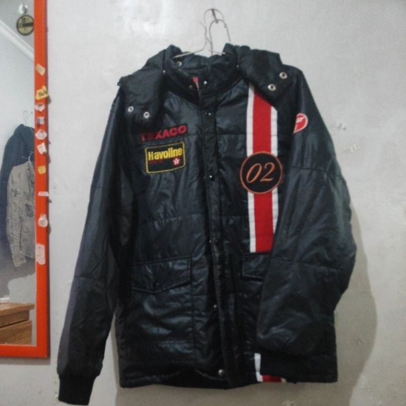 Jaket puffer texaco hoodie