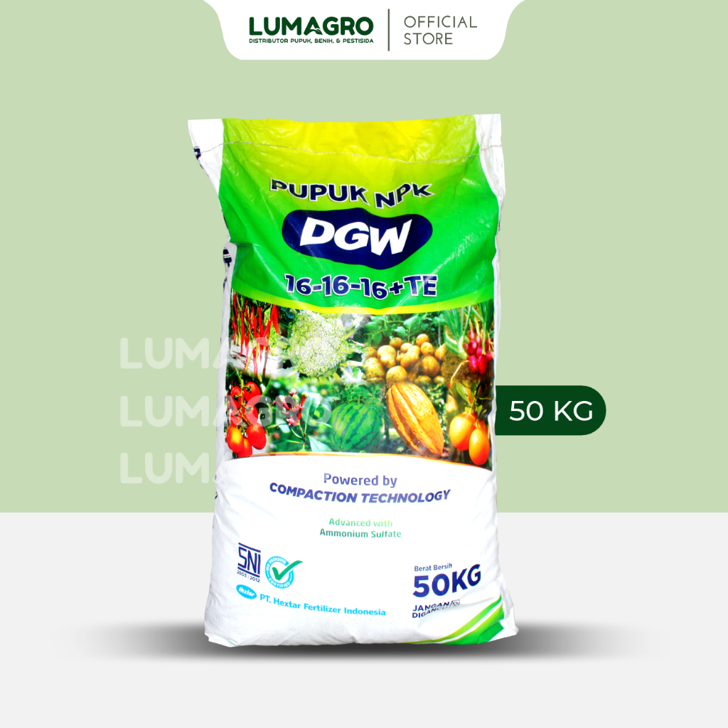 Pupuk NPK DGW 16-16-16+TE 50kg Meningkatkan Pertumbuhan Bunga Akar Pembentukan Umbi 161616