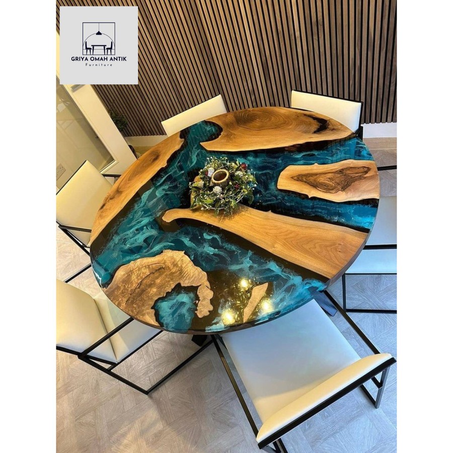 meja resin/meja terbaru/meja kayu/meja ruang tamu/meja lesehan/meja custom/meja kayu kombinasi resin
