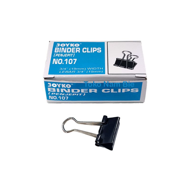 

(ISI 12 PCS) Binder Clip/ Klip Penjepit Kertas JOYKO DB 107