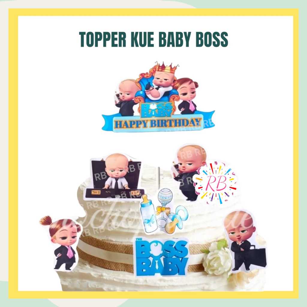 Topper BABY BOSS / Hiasan Kue Baby Boss