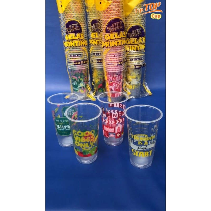 GELAS CUP MOTIF TIP TOP 22OZ