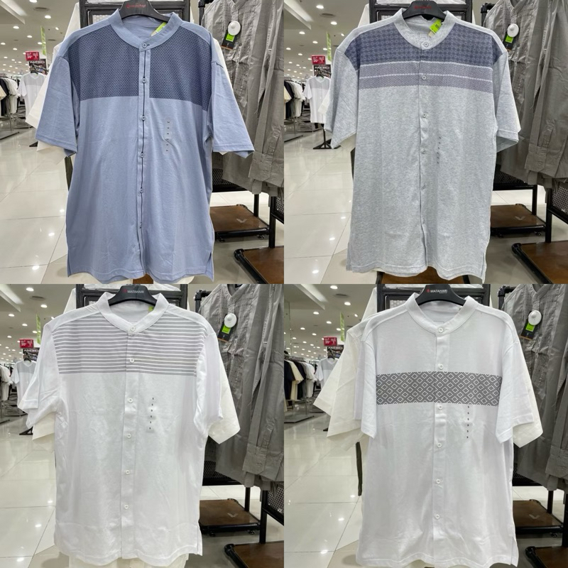 T-ZONE baju koko Pria size S M L XL